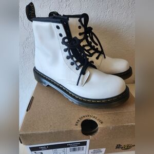 Dr. Martens White Lace Up Boots
